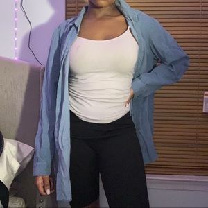 oversized corduroy button up shirt